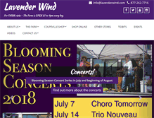 Tablet Screenshot of lavenderwind.com